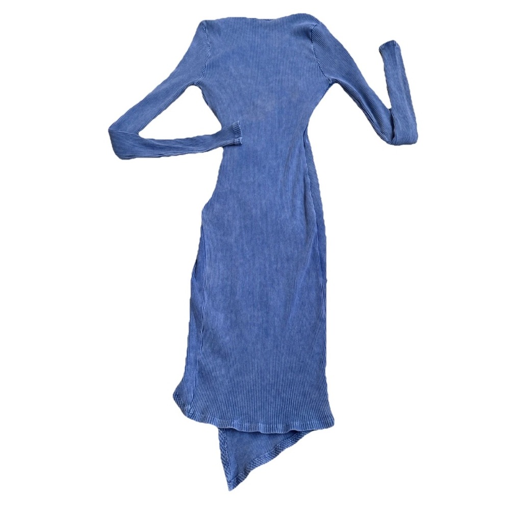 Fashion Nova Jean Blue Natalia Body Sculpting BodyCon Short Dress Size M/L - Picture 8 of 13